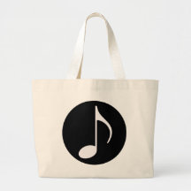 musical note ~ black canvas bag