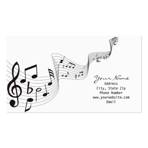 Musical Note Business Card (front side)