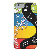 Musical Note Swirls In Color iPhone 6 Case