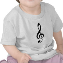 Musical Note Treble Clef Clothing Design T-shirts