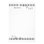 Musical Note Waves Customized Stationery