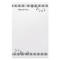 Musical Note Waves stationery