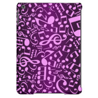 Musical Notes 2 (Plum) Cover For iPad Air