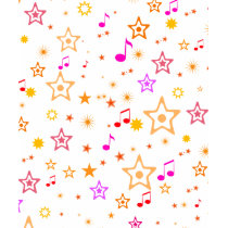 Musical Notes and Stars: t-shirts