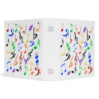 Musical Notes Binder - Multicolored binder
