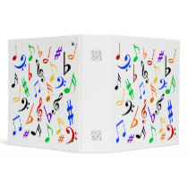 Musical Notes Binder - Multicolored
