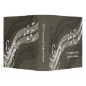 Musical notes binders, Christmas Gift by fine_stationery Musical notes binders, Christmas Gift