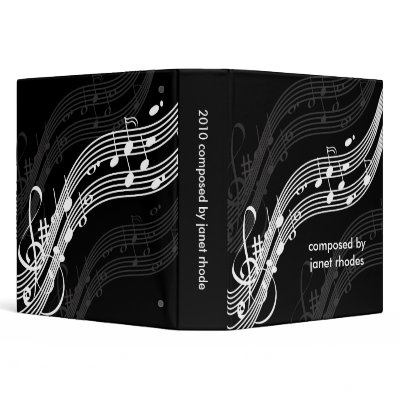 Musical notes binders, Christmas Gift by fine_stationery
