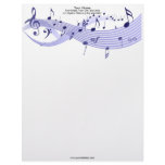 Musical Notes Blues Letterhead