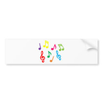 Musical notes bumper stickers