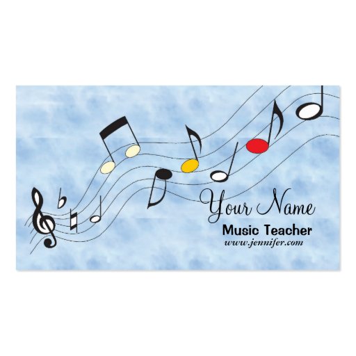 Musical Notes Business Card (front side)