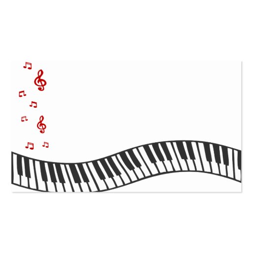 Musical Notes Business Card Template (back side)