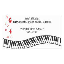 Musical Notes Business Card Template