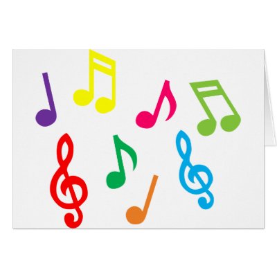 Musical notes cards