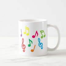 Musical notes coffee mugs