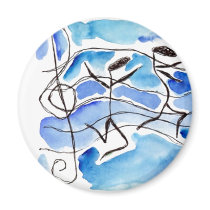 Musical Notes Come to Life Music Adds Joy to Life Refrigerator Magnets