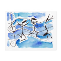 Musical Notes Come to Life Music Adds Joy to Life Post Cards