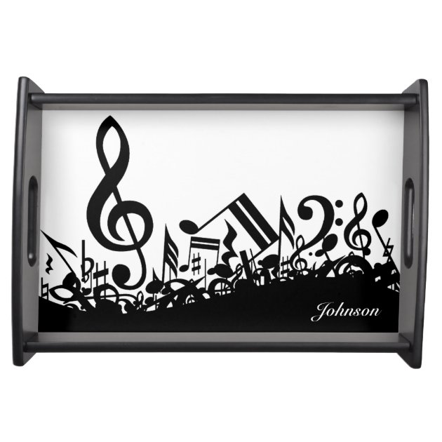 Musical Notes Custom Name Serving Tray