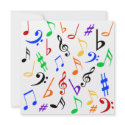 Musical Notes Customizable Invitation - Multicolor invitation