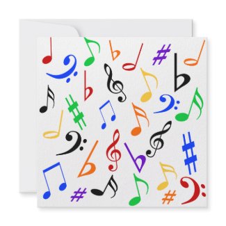 Musical Notes Customizable Invitation - Multicolor invitation