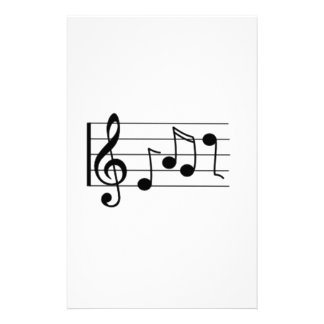 Musical Notes Stationery, Custom Musical Notes Stationary