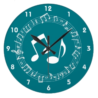 Musical Notes Design Wall Clock