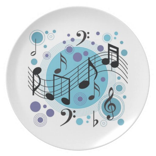 Musical Notes Dinner Plate Zazzle