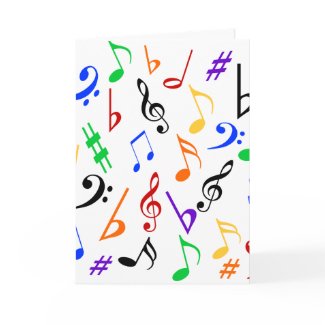 Musical Notes Holiday Card - Multi card