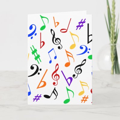 musical notes border. Musical Notes Holiday Card