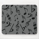 Musical Notes Mousepad - Silver