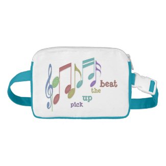 Musical Notes Multicolor PICK UP THE BEAT Nylon Fanny Pack