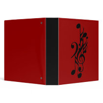 MUSICAL NOTES MUSICIAN 3 RING BINDERS