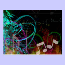 Musical Notes Post Card postcards