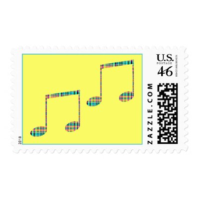 musical notes Postage
