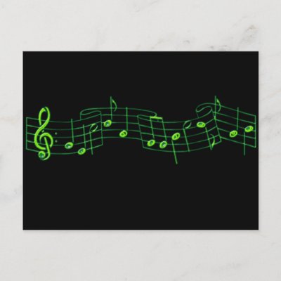 Musical Notes postcards