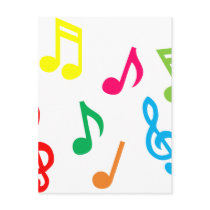 Musical notes post cards