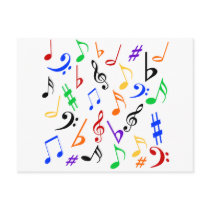 Musical Notes Postcard - Multi