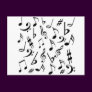Musical Notes Postcard - White