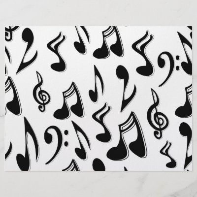  musical notes scrapbook paper 