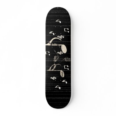 musical notes skateboards