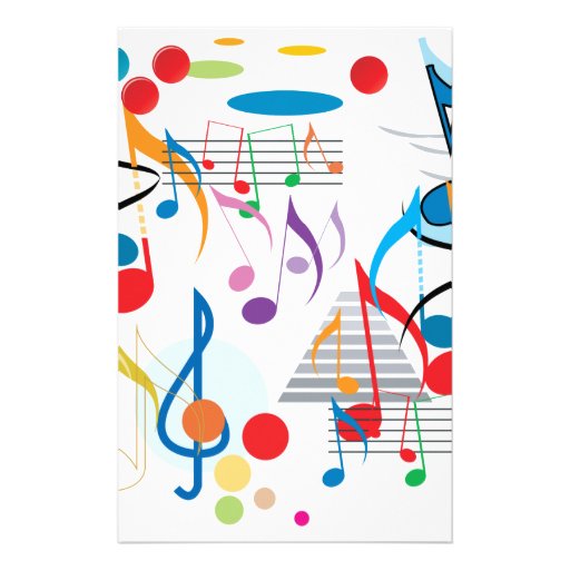 Musical Notes Stationery Zazzle