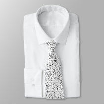 Musical Notes Tie - White & Black by Heard_