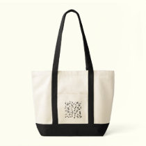 Musical Notes Tote Bag - White & Black