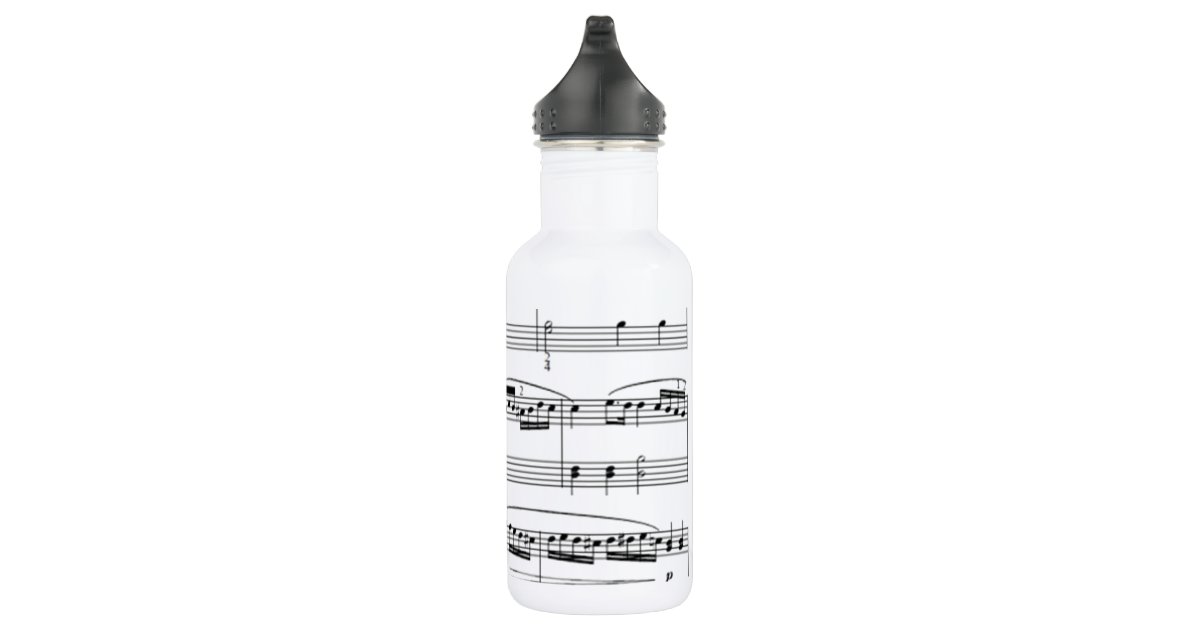 musical notes water bottle | Zazzle