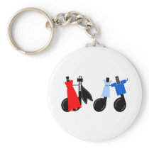 Musical Notes Wearing Clothes Keychain