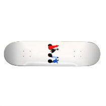 Musical Notes Wearing Clothes Skate Board