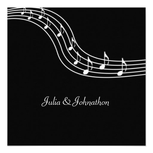 Musical Notes Wedding Invitation