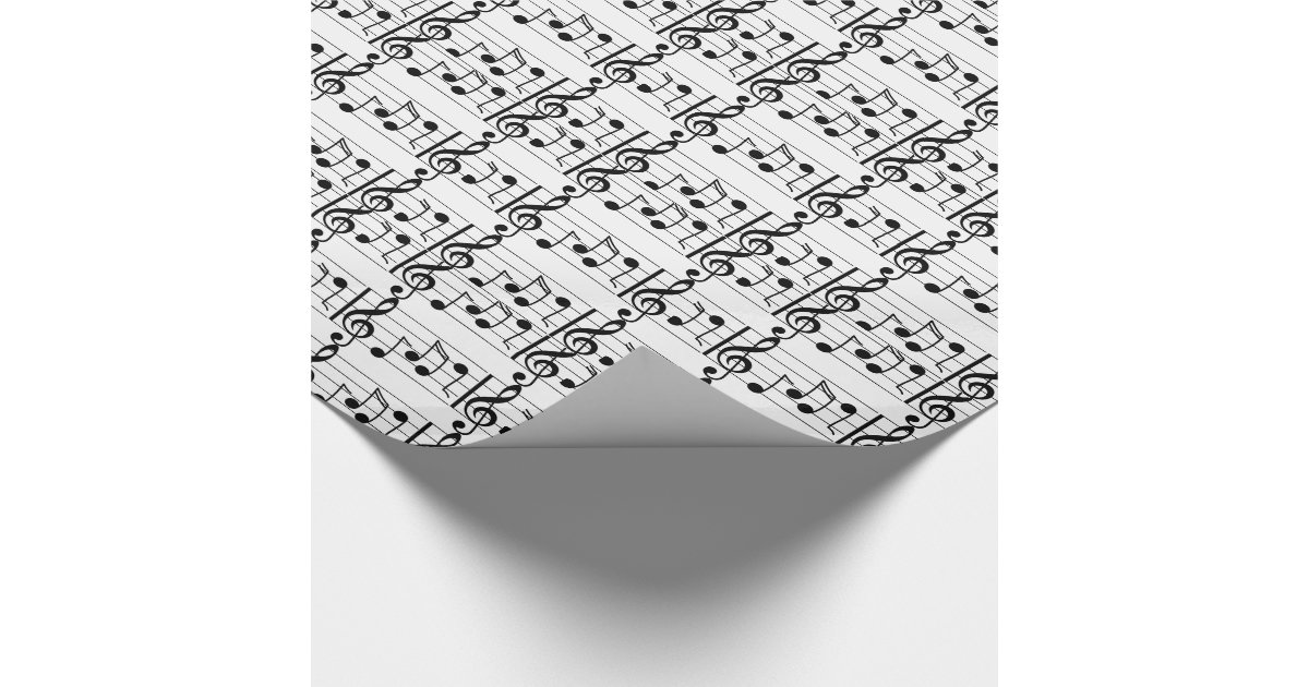 Musical Notes Wrapping Paper Zazzle