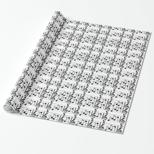 Musical Notes Wrapping Paper Zazzle