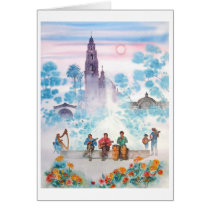 MUSICAL PARK, BALBOA PARK, SAN DIEGO,CALIFORNIA GREETING CARD